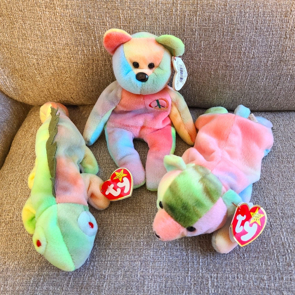 TY Beanie Babies Peace, Iggy & Sammy